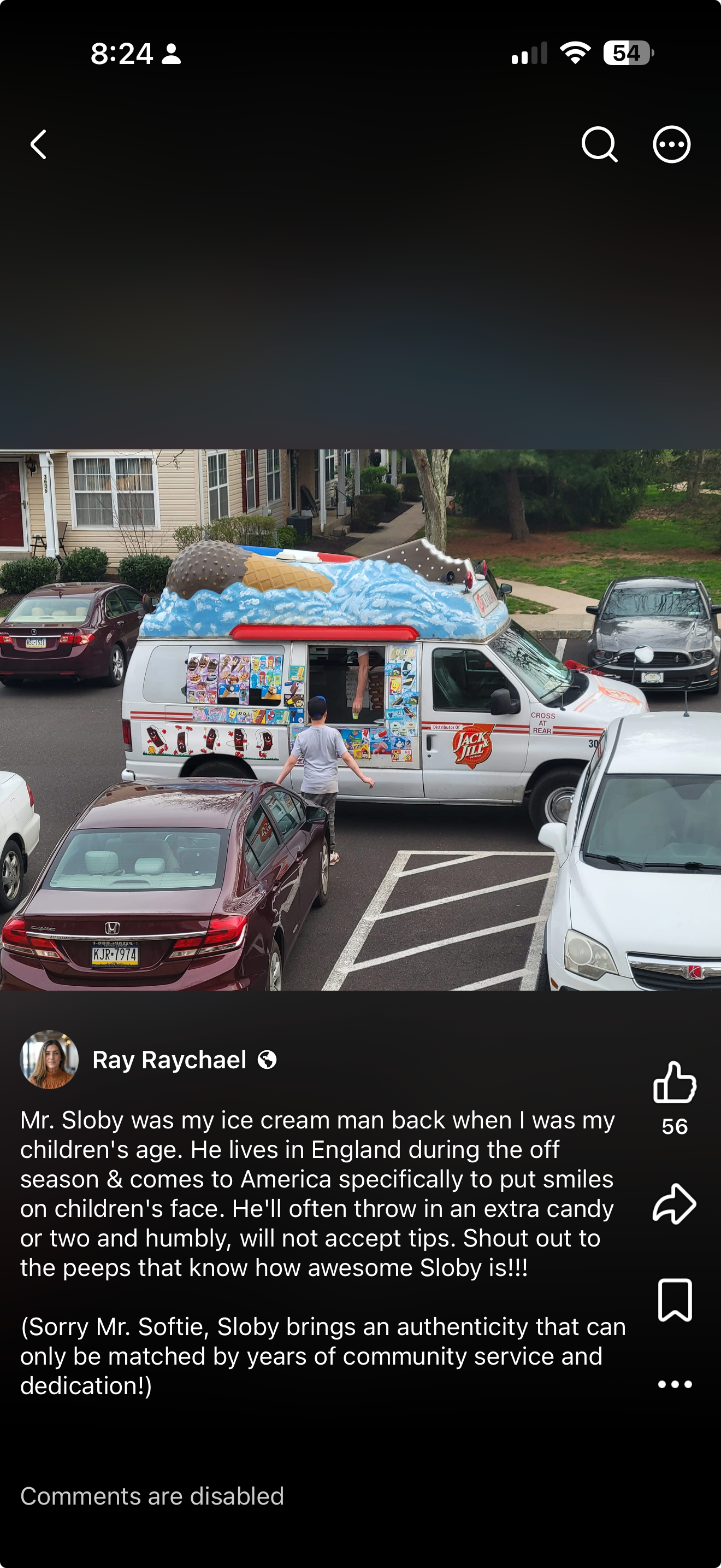 Sloby’s Ice Cream Truck serving customers
